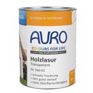 AURO CFL COLOURS FOR LIFE Holzlasur transparent 560-01 (auch fr auen)